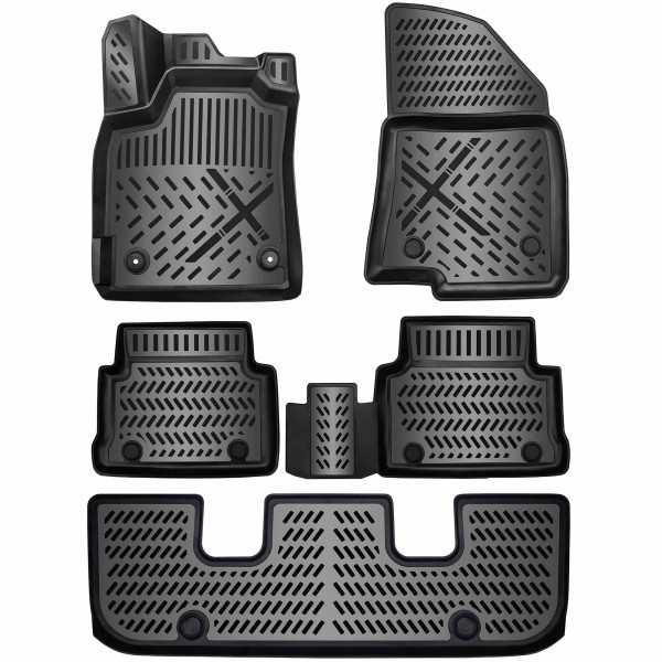 ELMASLINE 3D Gummimatten für SEAT ALHAMBRA ab 2017 (3. Reihe)