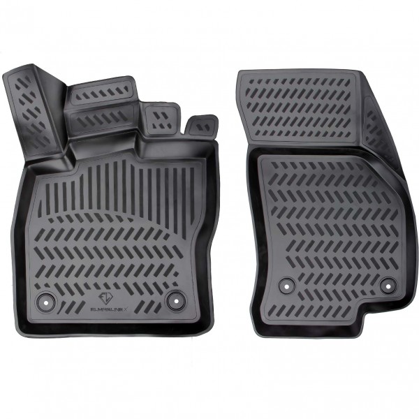 ELMASLINE 3D Gummimatten für VW CADDY 4 (IV) 2015-2020 | Vorne (2er Set)