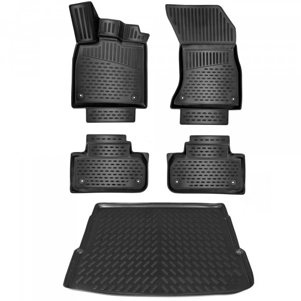 Design Gummimatten & Kofferraumwanne Set für AUDI Q5 2008-2017
