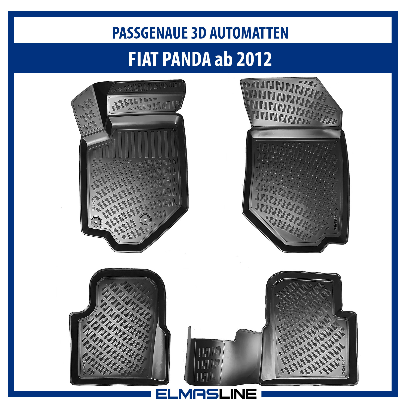ELMASLINE 3D Gummimatten Set für FIAT PANDA ab 2012