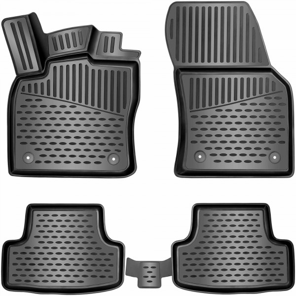 Gummimatten Set für VW TIGUAN 2 (II) 2016-1/2024 | Hoher Rand Fußmatten | 2. Gen. | Passt nicht in A